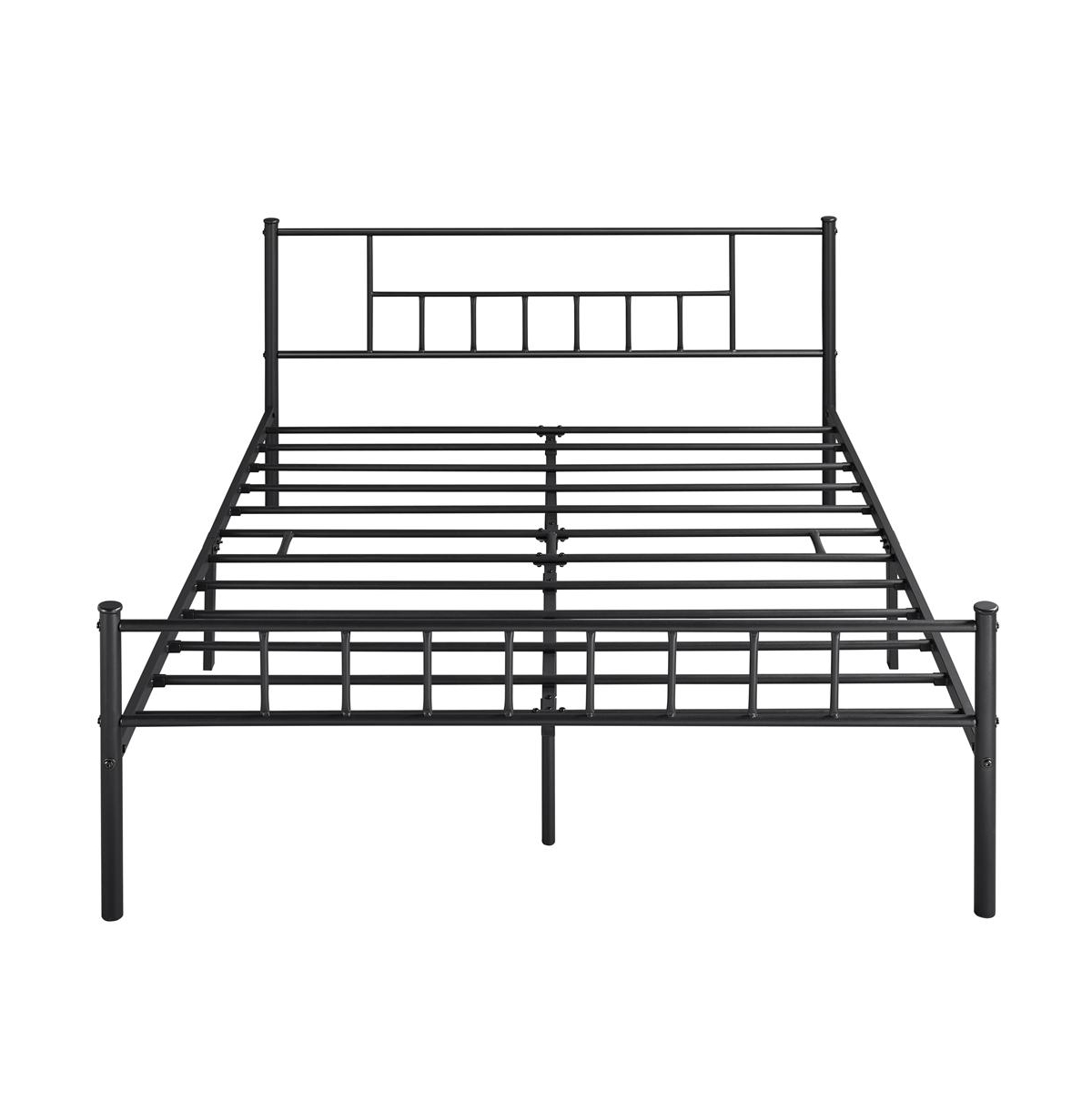 Yaheetech Size Basic Metal Bed Frame with Headboard and Footboard Mattress Foundation Easy Assembly Slatted Bed Base- Black