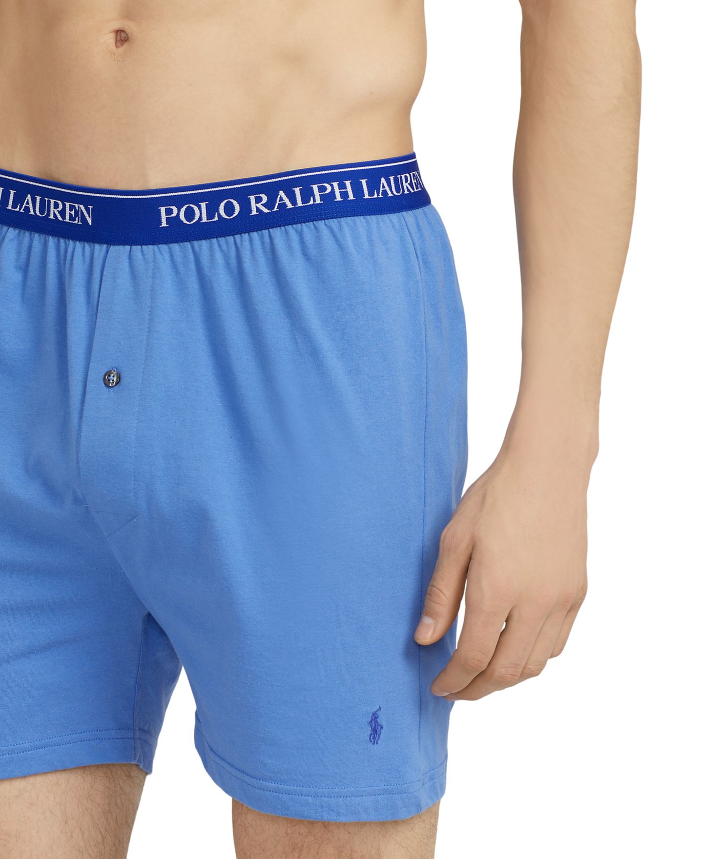 Трусы-боксеры Classic-Fit для мужчин, хлопок, 5 шт. — Polo Ralph Lauren, цвет: Синий — фото 5