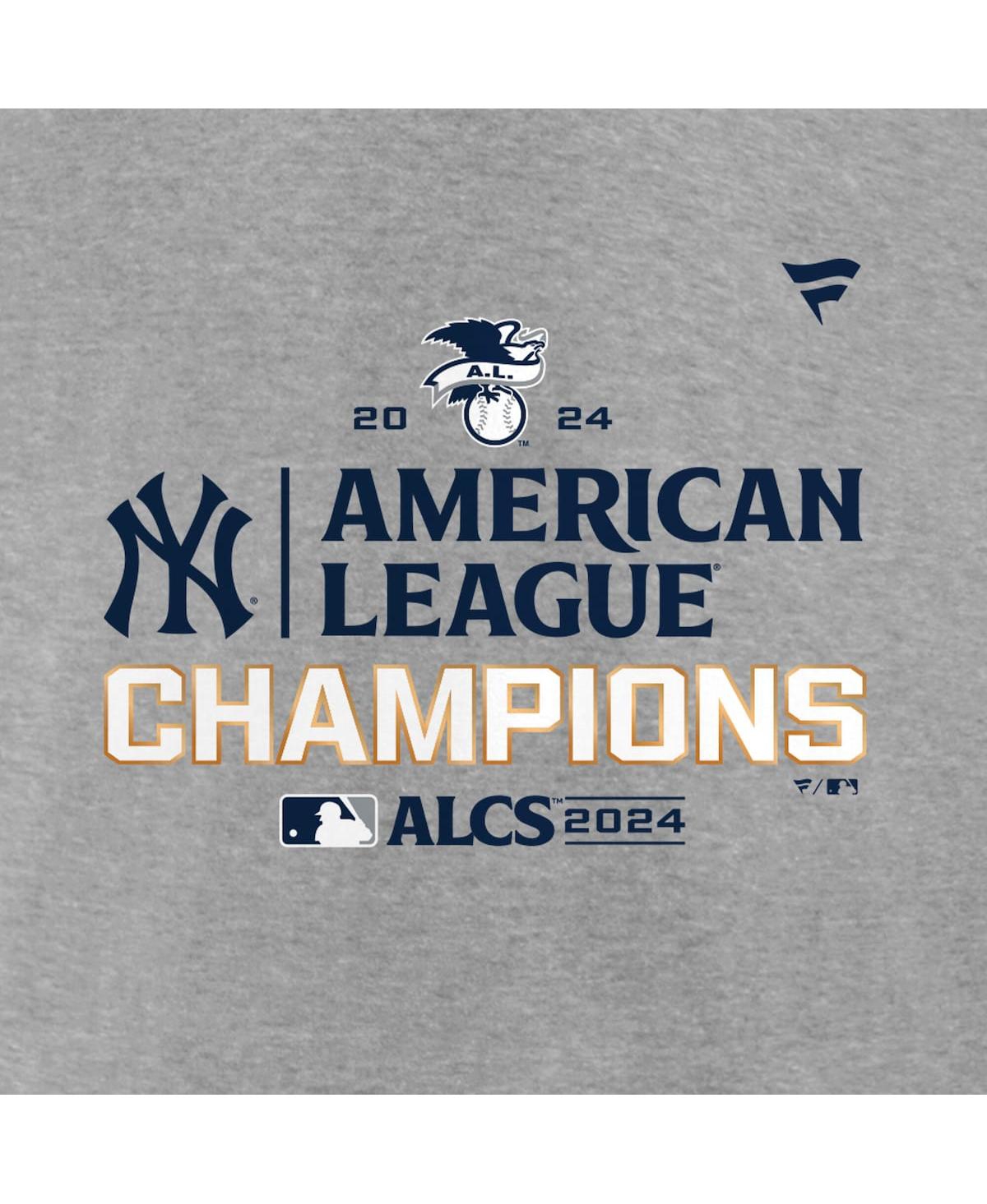 Fanatics Men's Heather Gray New York Yankees 2024 American League Champions Locker Room Big Tall T-shirt In Heather Gray