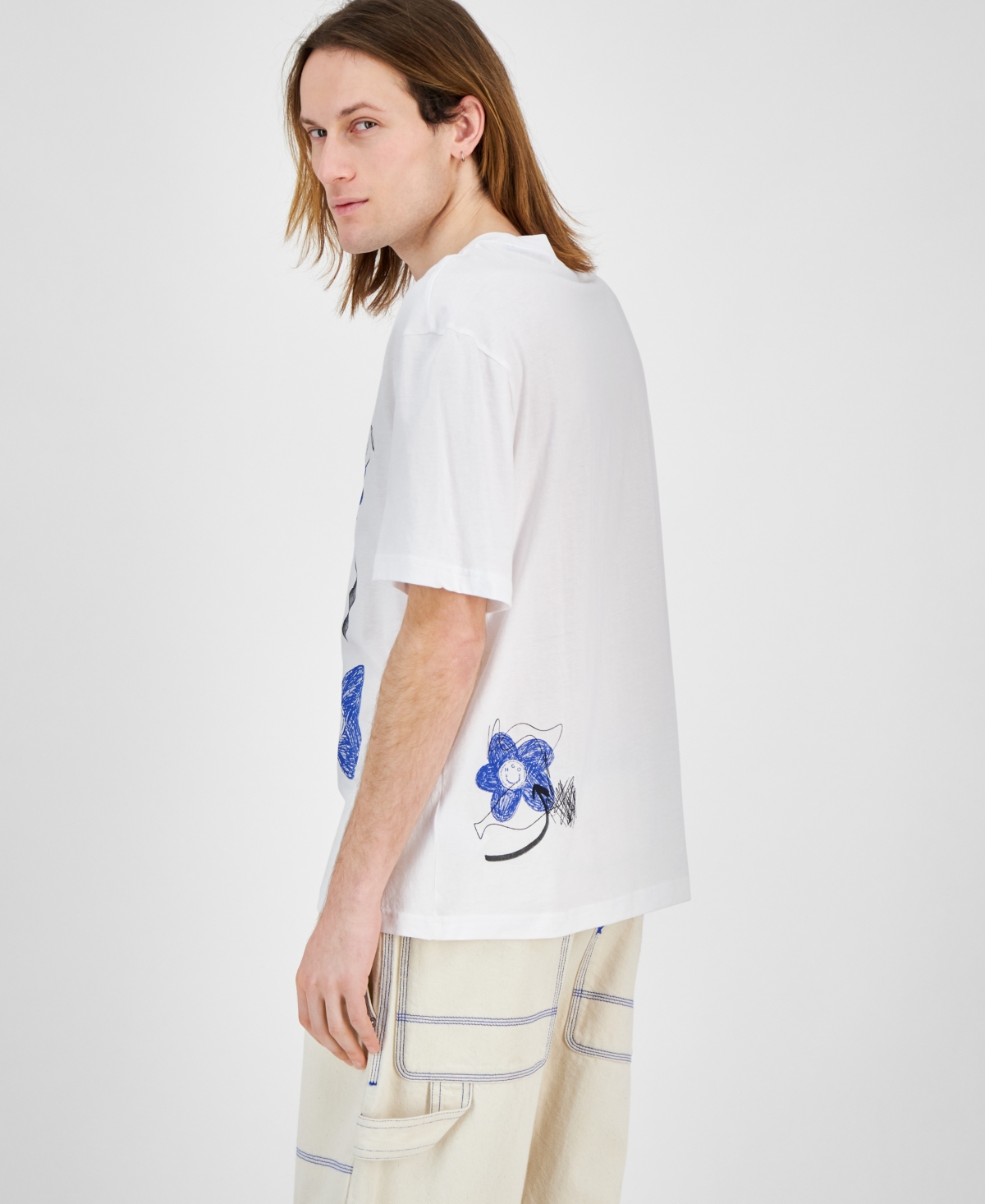 Hugo Boss Men's Creative Department Relaxed Fit Short Sleeve Crewneck Logo Graphic T-Shirt