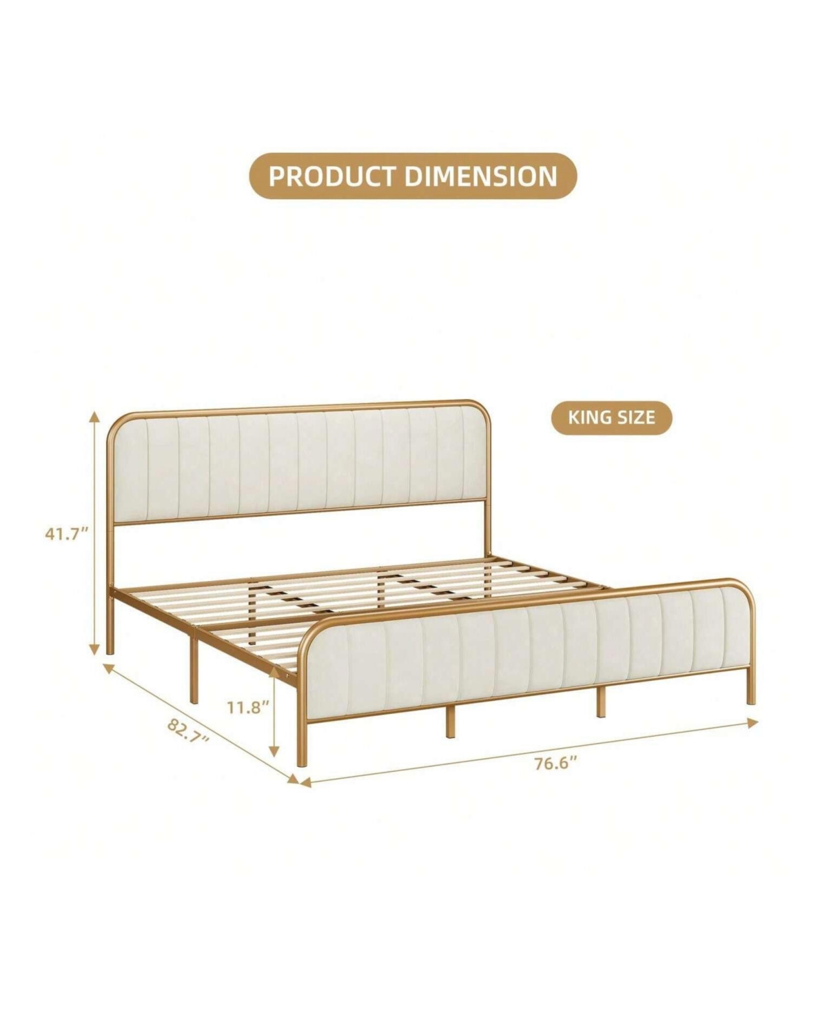 gaomon Full/King/Queen Size Velvet Platform Bed Frame, Heavy Duty Mattress Foundation With Wood Slats And No Box Spring Needed, Noise Free Design, Mod