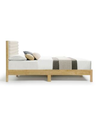 Adin Queen Platform Bed with Boucle Upholstery