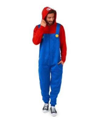 Men's Adult Onesies - Mario And Luigi Nintendo Outfits