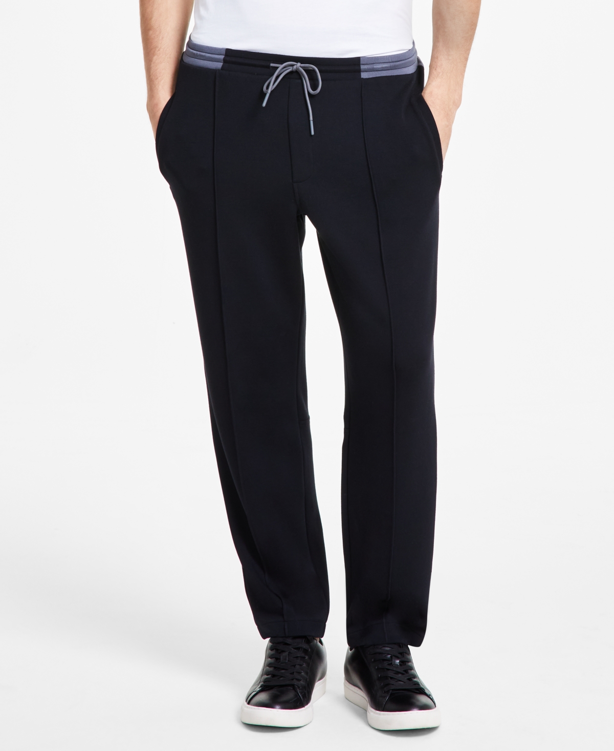 Alfani Men's Alfatech Drawstring Pants, Exclusively At Macy's In Deep Black