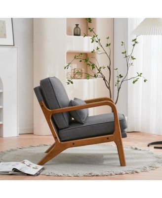 Upholstered Single Lounge Chair, Stylish Indoor Accent Chair for Living Room