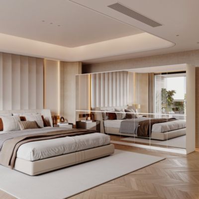 6-Drawers Classic Wooden Dresser with Golden Handles