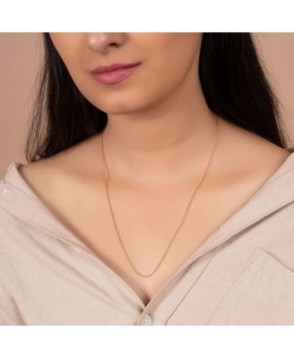 Fine Italian Rolo Link Cable Chain Necklace 14K Yellow Plated Silver 16-24 Inch