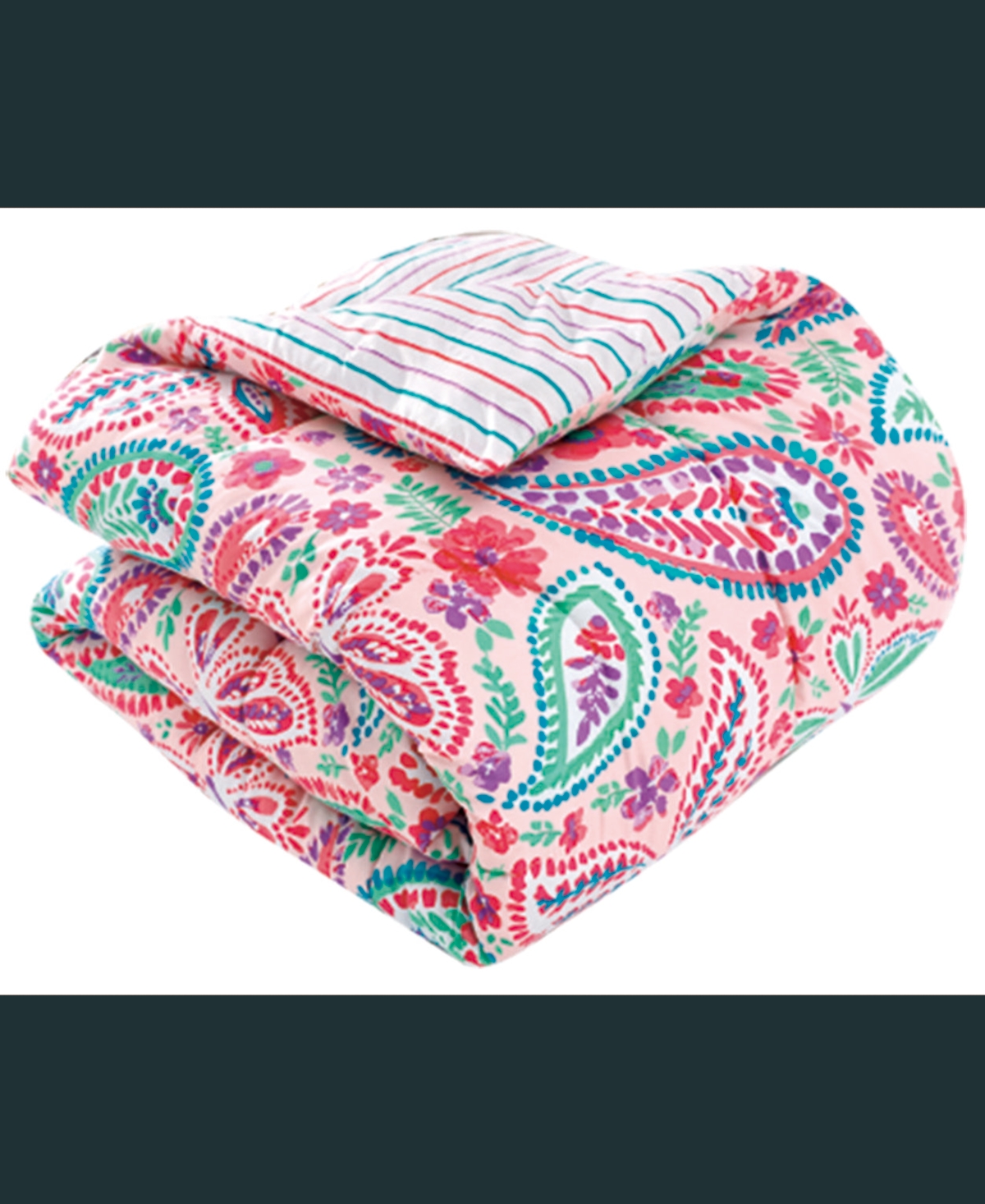 Alex + Bella Watercolor Flutter4-Piece Microfiber Comforter Set - - Pink