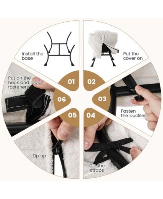 Lazy Sofa Chair Accent Leisure Armchair with Folding Footrest & Storage Pocket