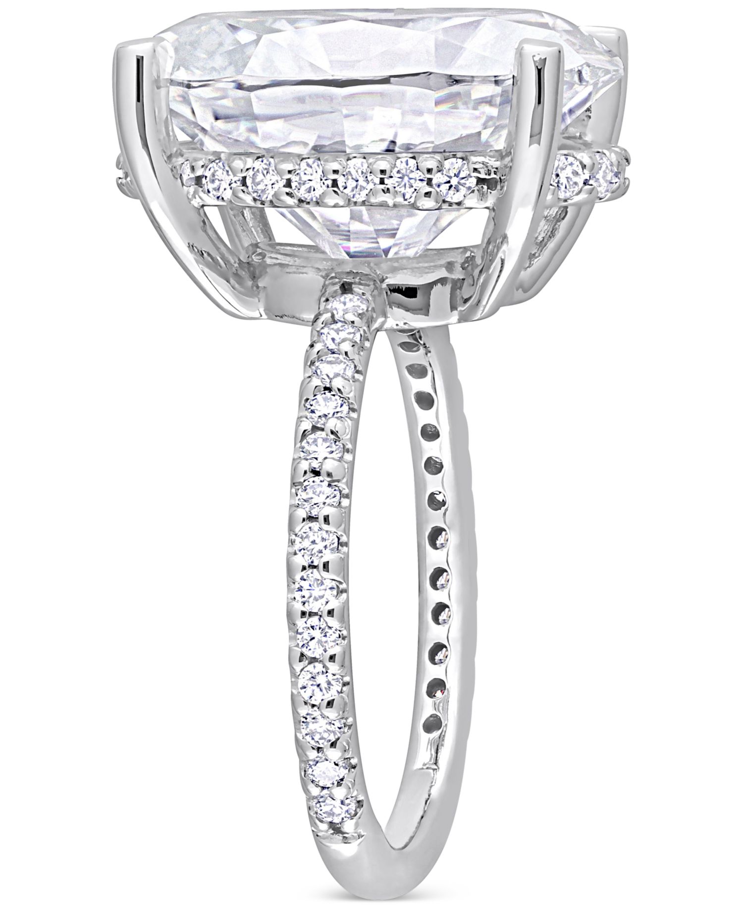 Lab Grown Moissanite Engagement Ring (8 ct. t.w.) in 10k White Gold