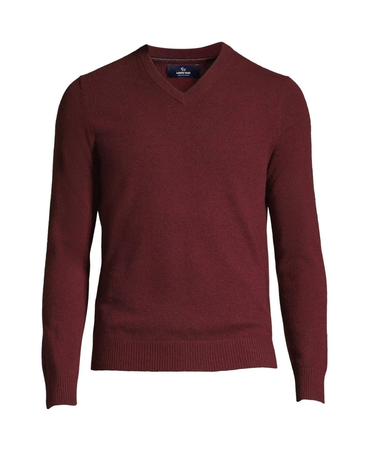 Lands' End Men's Fine Gauge V-neck Sweater