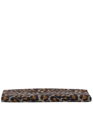 Leopard Print All Over Crystal Envelope Clutch
