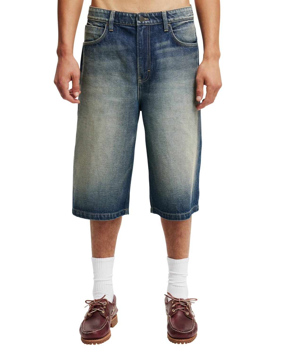 Shop Cotton On Men's Super Baggy Jort Shorts In Sublime Blue