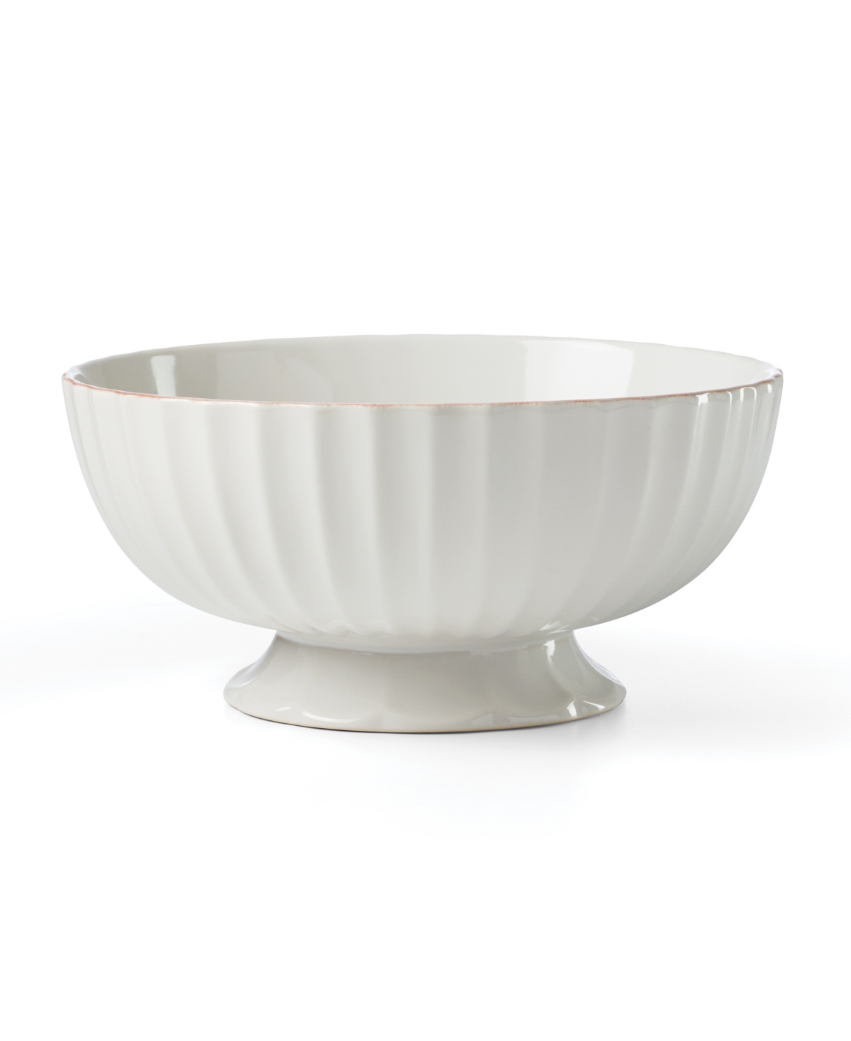 French Perle Scallop Centerpiece Bowl - White
