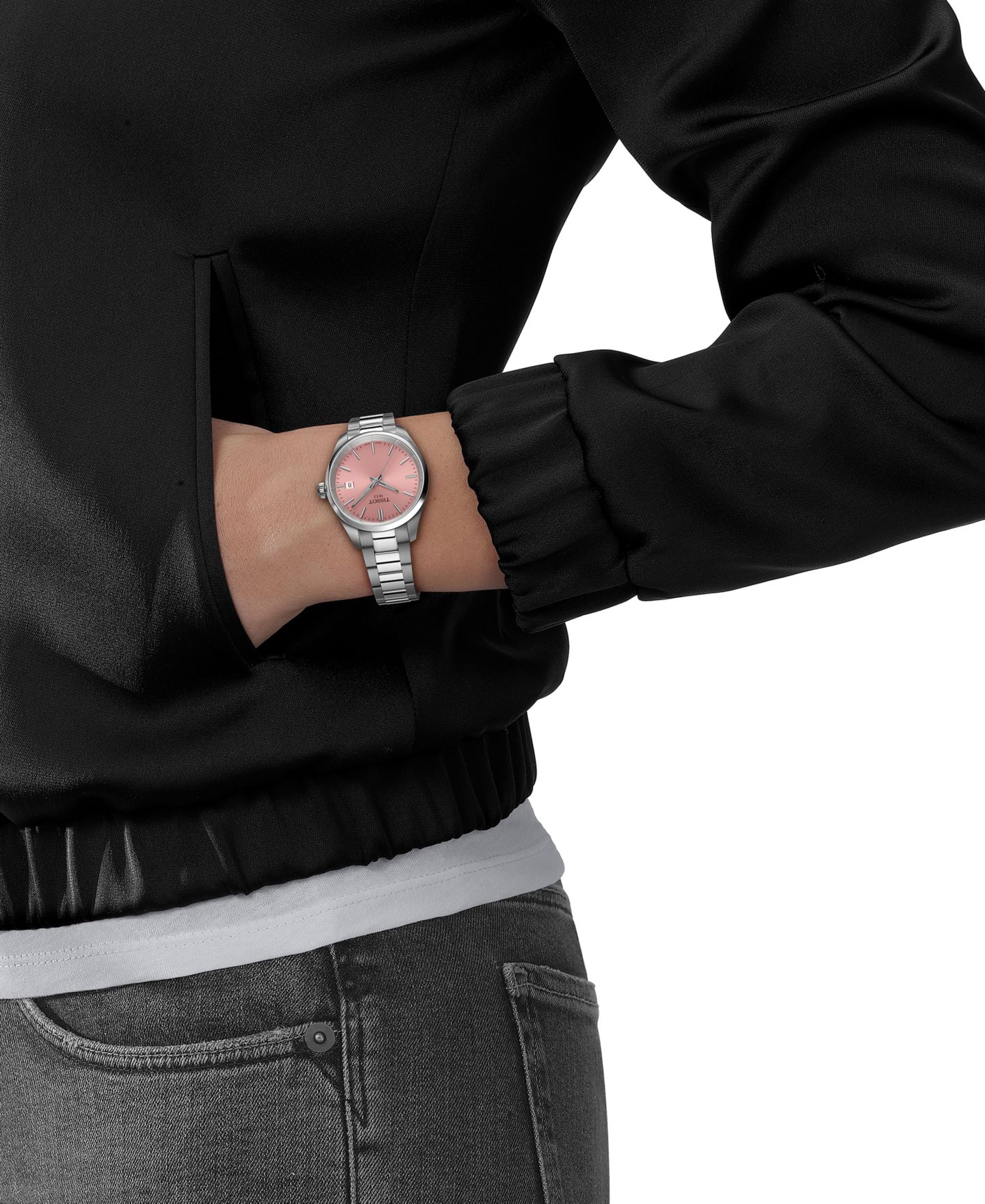 Женские часы Tissot Swiss PR 100 Stainless Steel Bracelet Watch 34mm — фото 4