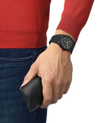 Men's Swiss Automatic PRX Powermatic 80 Black Rubber Strap Watch 40mm