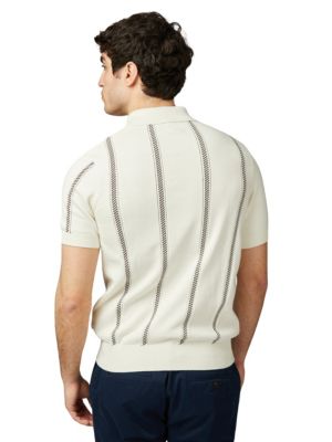 Men's Regular-Fit Stripe Jacquard Polo Shirt
