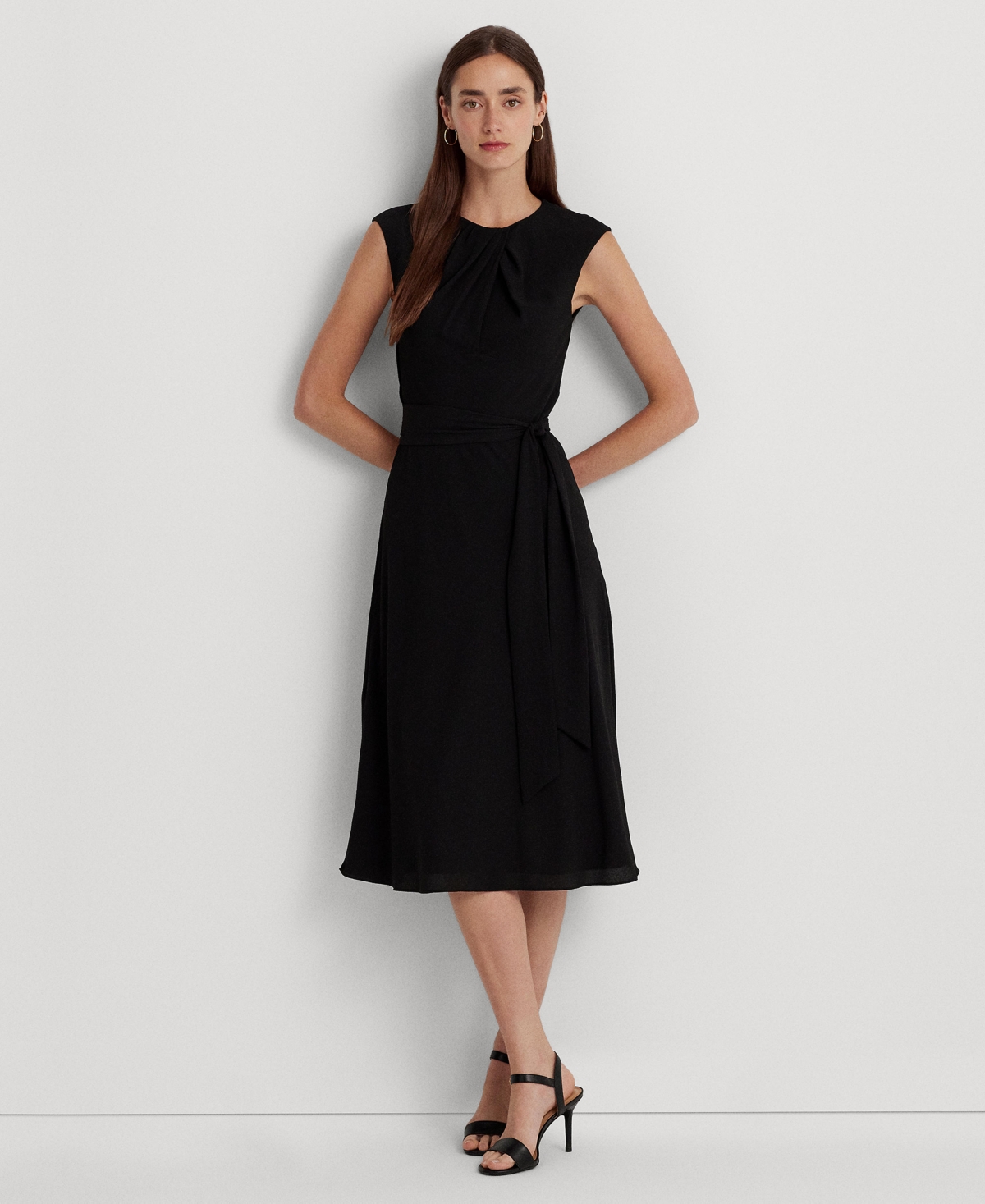 Lauren Ralph Lauren Women's Bubble Crepe Cap-Sleeve Dress