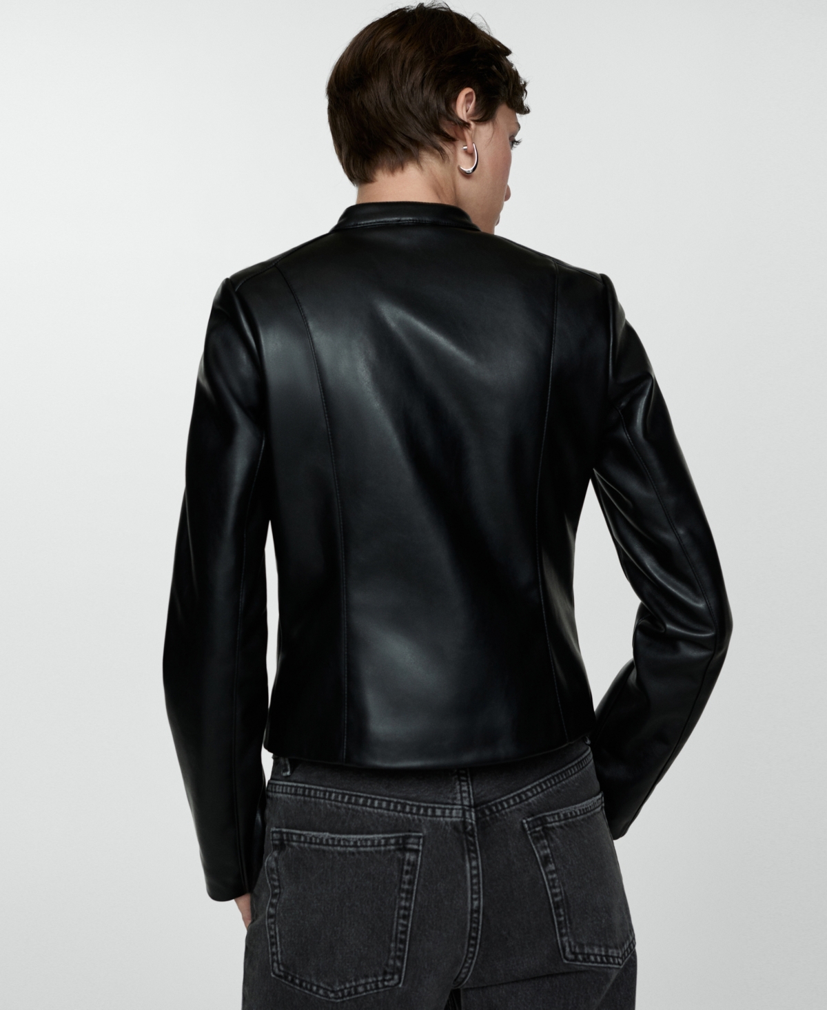Mango Women's Zipped Biker Jacket