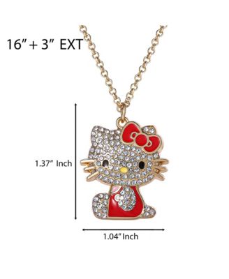 Sanrio Crystal Pendant Necklace - -Tone with Colorful Enamel Accents