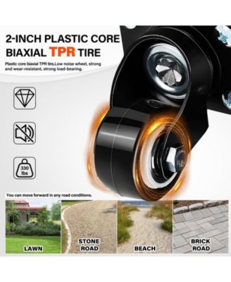 330 lbs. Folding Hand Truck, Dolly Cart for Moving, 6 Wheels Telescoping Hand Cart for Travel House Office Moving