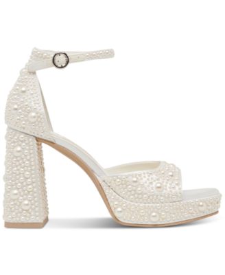 Women's Pandro Pearl Two-Piece Platform Dress Sandals