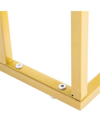 Marble Top C-Side Table – Compact Accent Table for Couch, Bed, or Small Apartment Decor