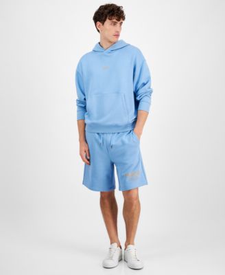 Mens Relaxed Fit Logo Hoodie Shorts