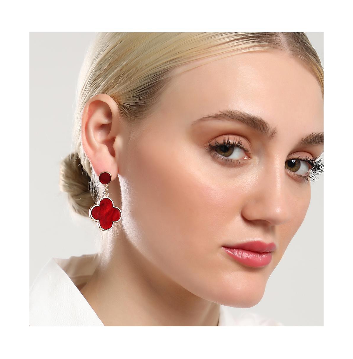 Sohi Women's The Clover Drop Earrings
