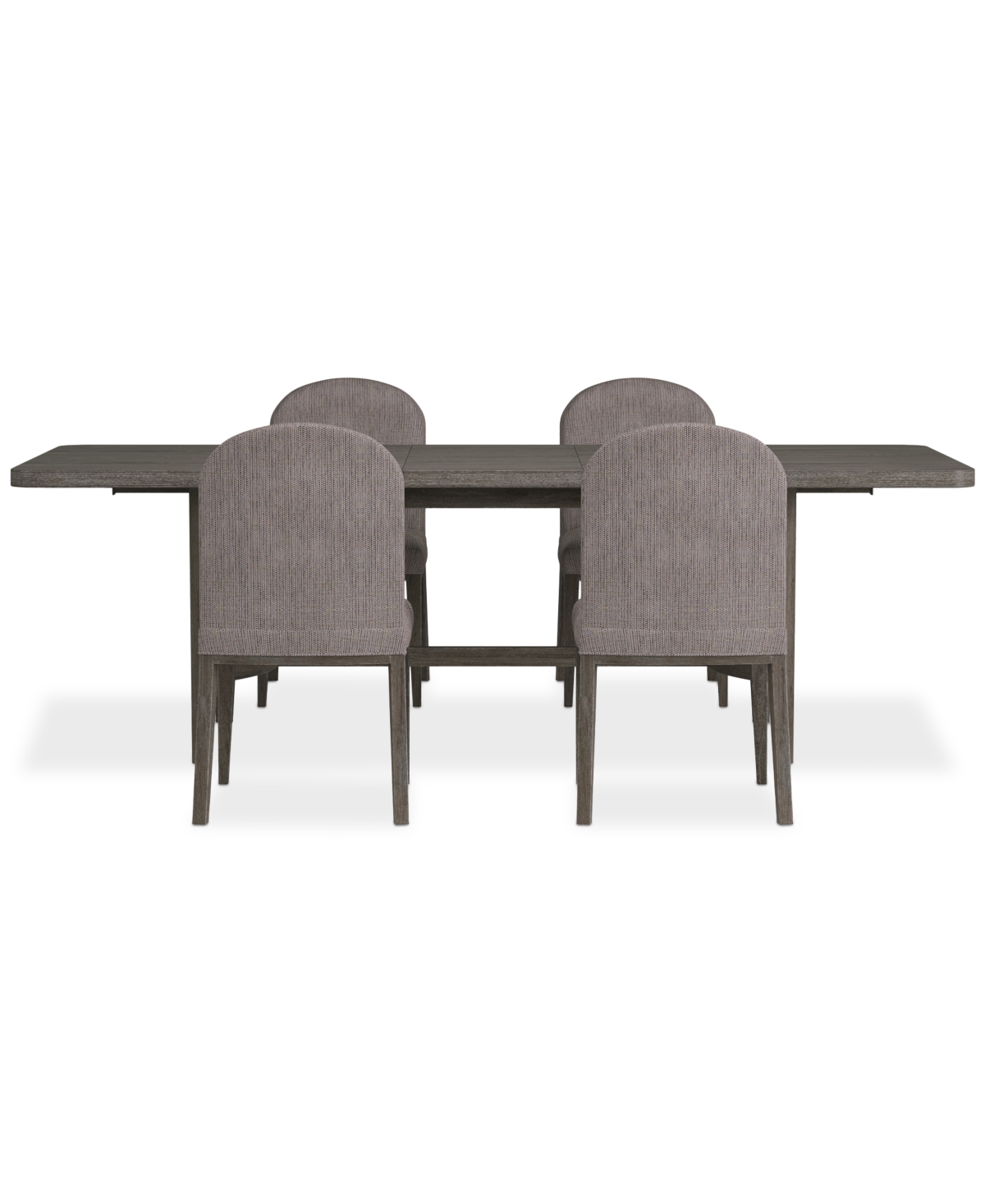 Macy's Griffith 5 Pc. Rectangular Dining Set (table & 4 Side Chairs), Created For  In Dark Gray