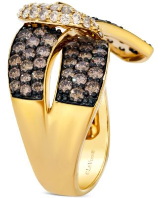 Chocolate Diamond & Nude Diamond Belt Buckle Ring (2-1/2 ct. t.w.) in 14k Gold