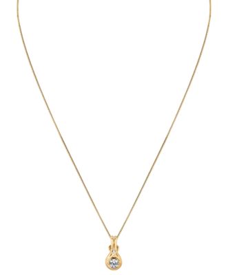 Diamond Knot 18" Pendant Necklace (1/4 ct. t.w.) in 14k Gold