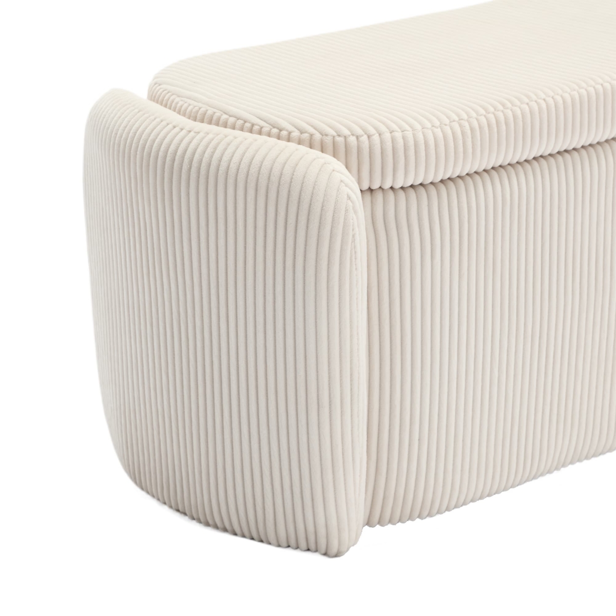 The Pop Home Modern Upholstered Storage Ottoman Bench for Living Room and Bedroom-The Pop Home