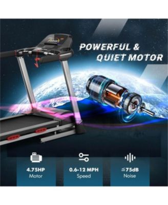 4.75 HP Folding Treadmill with Auto Incline and 20 Preset Programs
