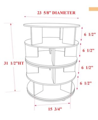 4-Tier Rotating Lazy Susan Shoe Rack, 360° Revolving Shoe Storage Organizer for Closet Entryway Bedroom Hallway