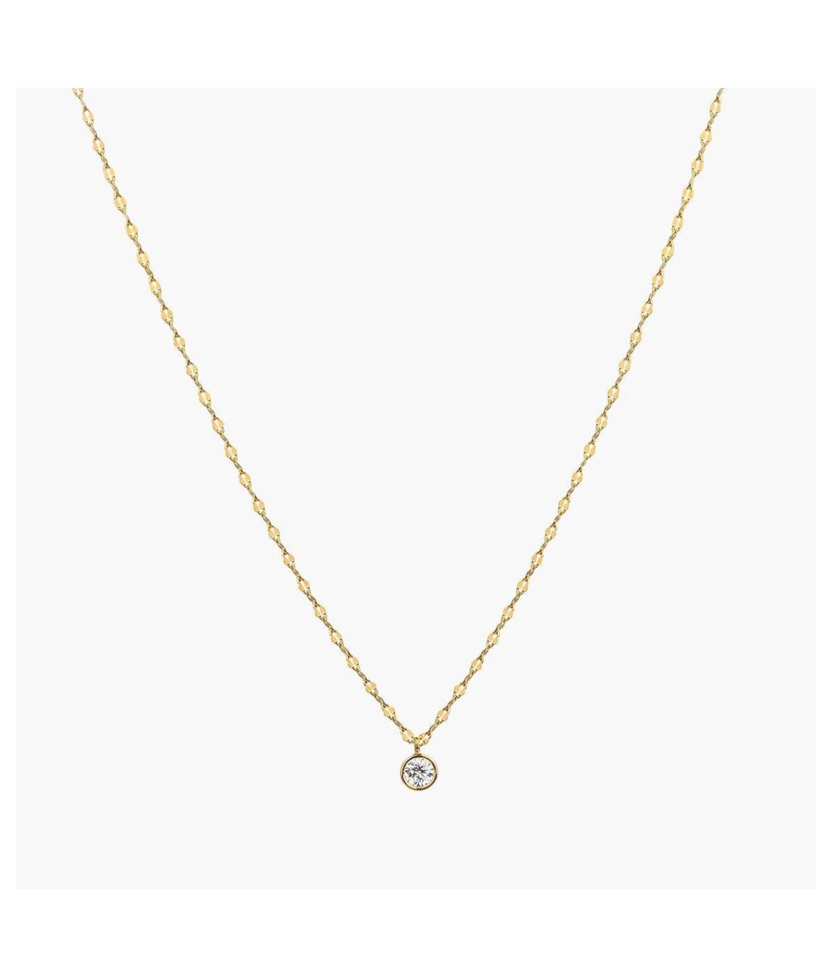 Sterling Silver 18k Gold Plated Rosie Light Rope Chain Necklace - Gold