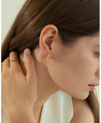 Sterling Silver 18k Gold Plated Ophelia Huggies Holiday Gift Idea