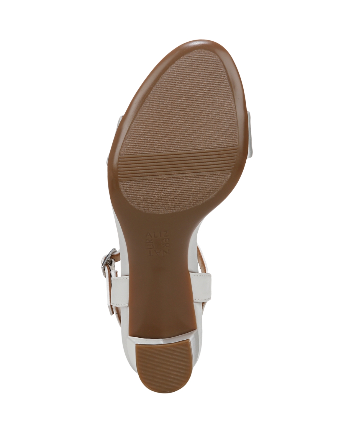 Naturalizer Bristol Ankle Strap Sandals In Pearl White Satin