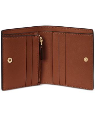 Crosshatch Leather Compact Wallet