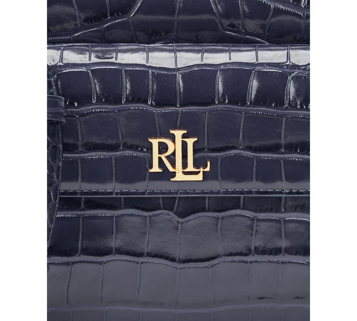 Lauren Ralph Lauren Marcy Croc-Embossed Leather Camera Bag