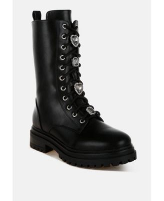 Nimba Rhinestone jewelled Chunky Boots