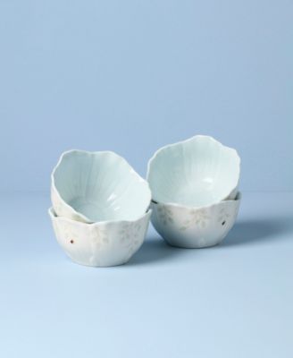 Butterfly Meadow Floral Dessert Bowls, Set of 4