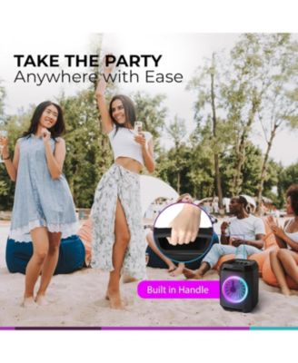 Bluetooth Party Speaker, Dynamic Bass Boost, 14W Output Power, LED Lighting, Portable Party Speaker, Aux-in, USB Playback