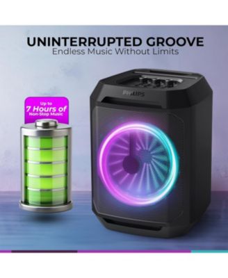 Bluetooth Party Speaker, Dynamic Bass Boost, 14W Output Power, LED Lighting, Portable Party Speaker, Aux-in, USB Playback