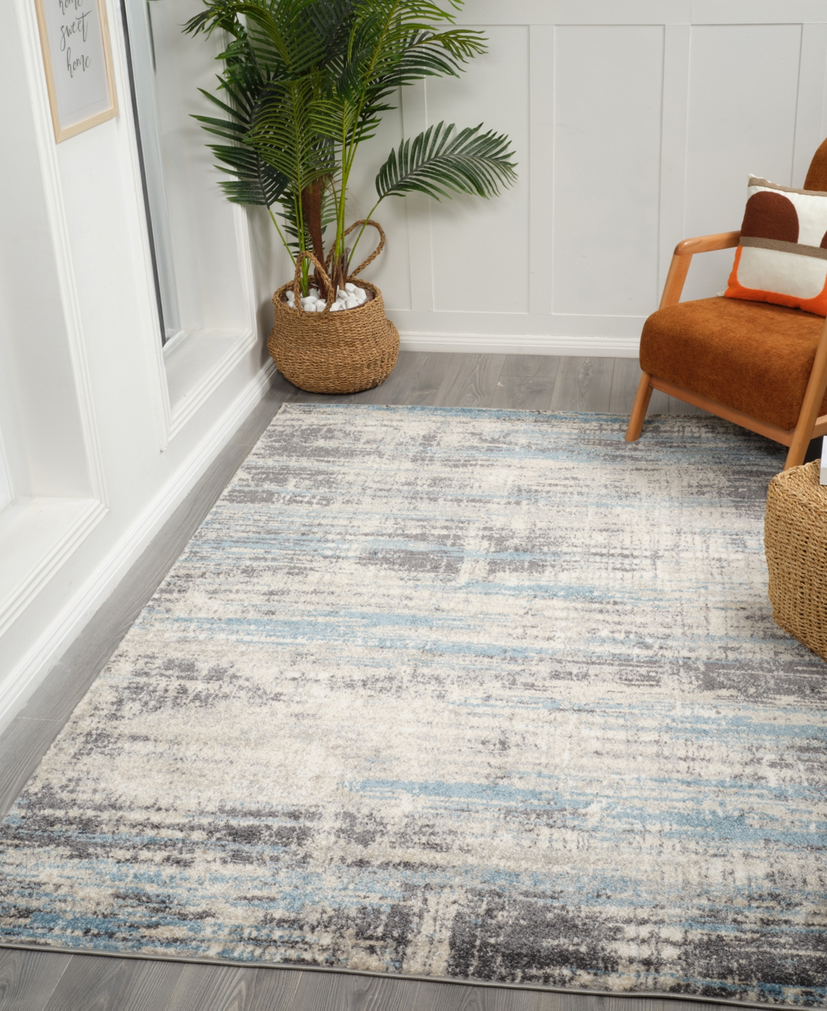 Amer Rugs Clifton Clf3 2'6"x9' Runner Area Rug In Blue