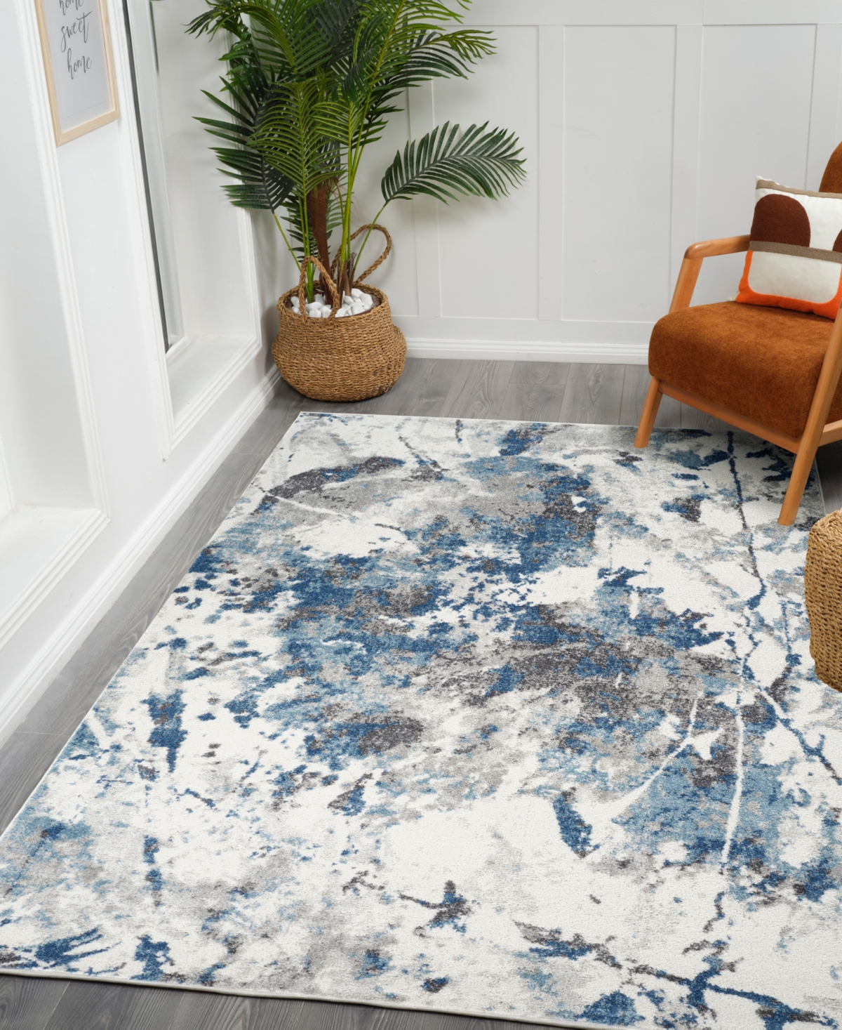 Amer Rugs Clifton Clf1 5'x8' Area Rug In Ivory,blue