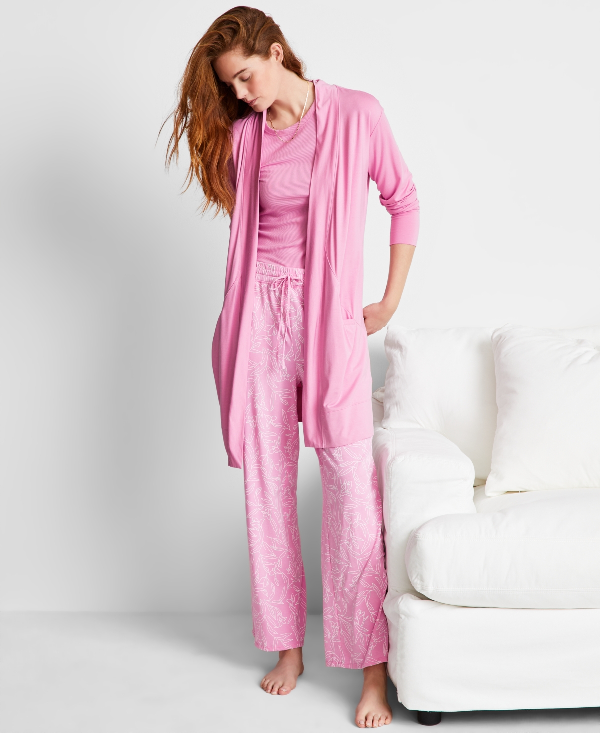 Women's Knit Layering Wrap, Exclusively at Macy's - Thulian Pink