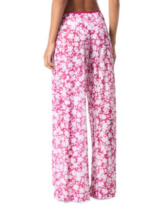 MICHAEL Women's Floral Print Cover-Up Pants
