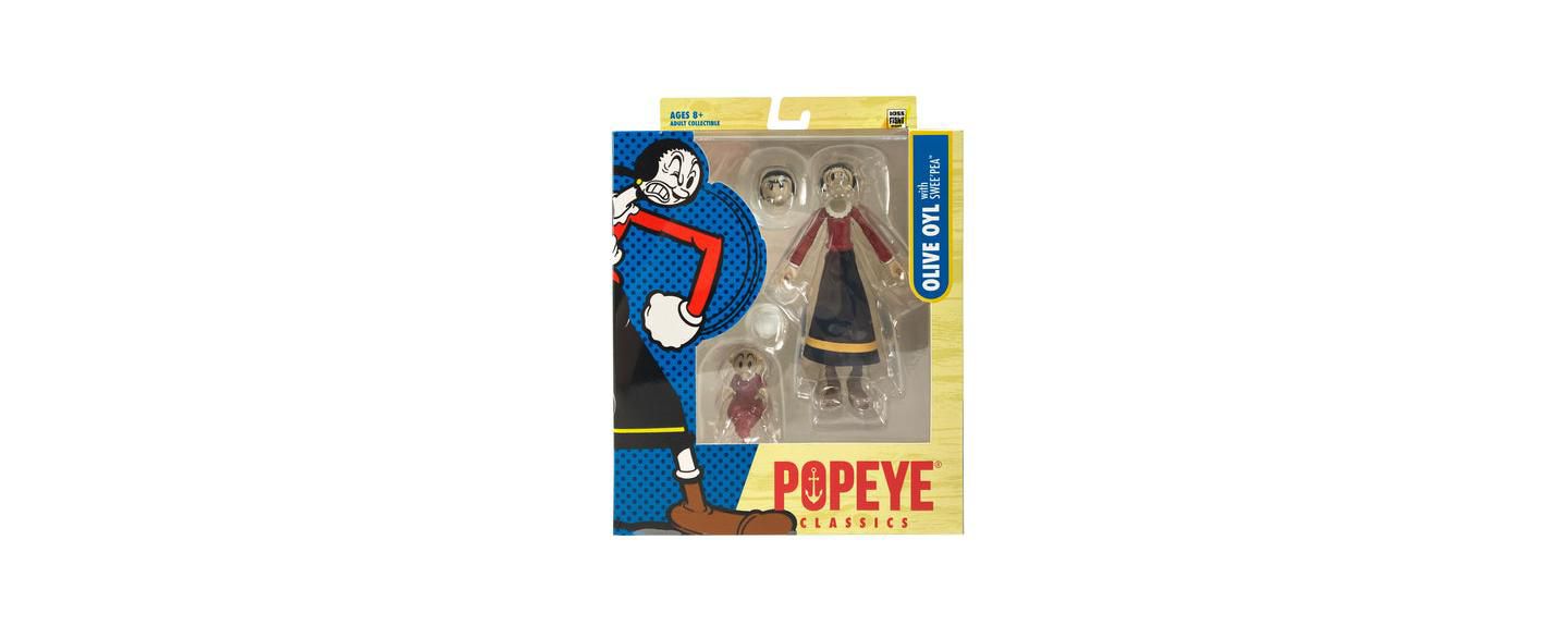Детская фигурка Popeye Olive Oyl Wave 1 Highly Articulated 1:12 Scale Collectible Action Figure, Ages 8+ — фото 3