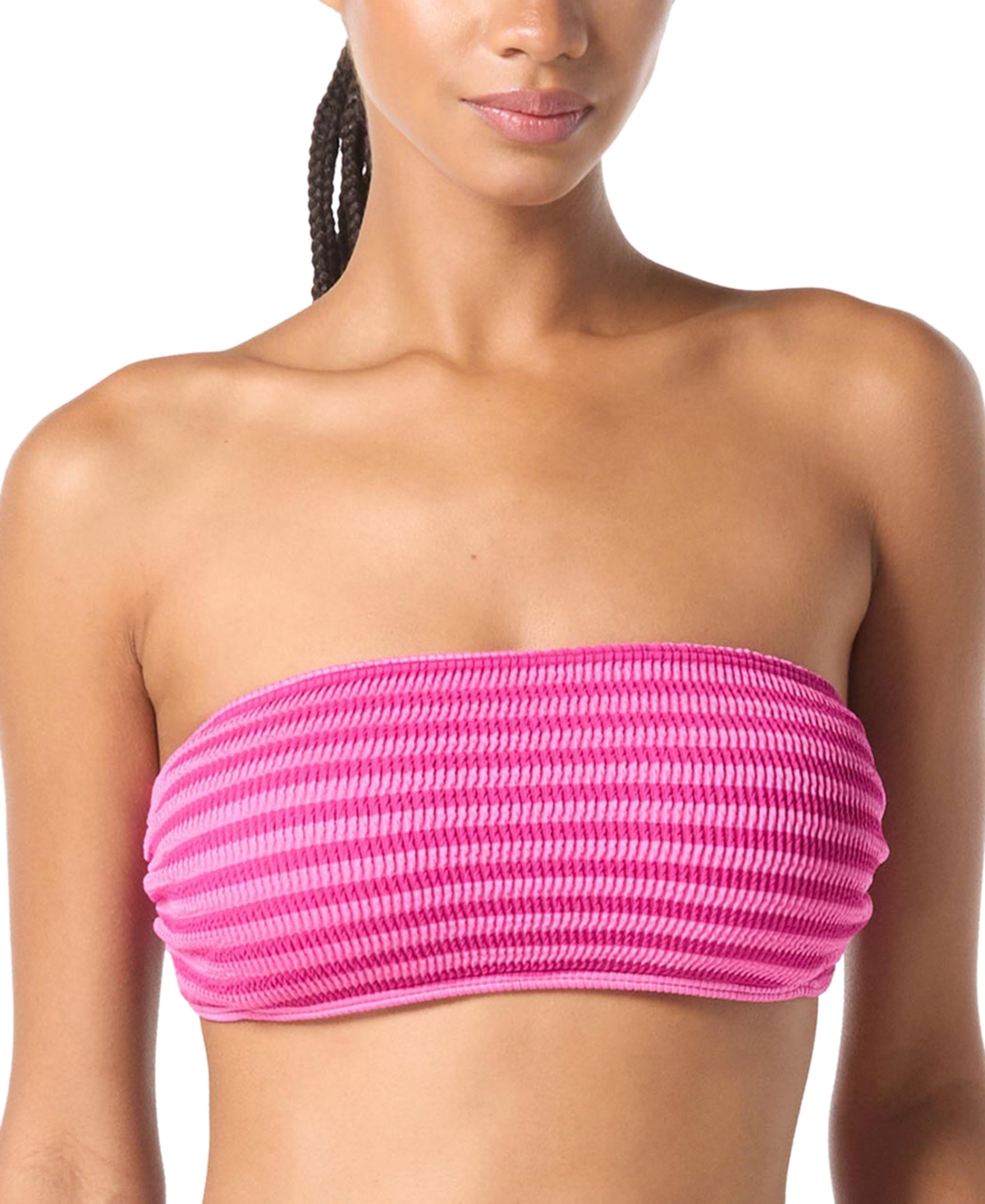 Michael Kors Michael  Women's Bandeau Bikini Top In Bright Wild Berry